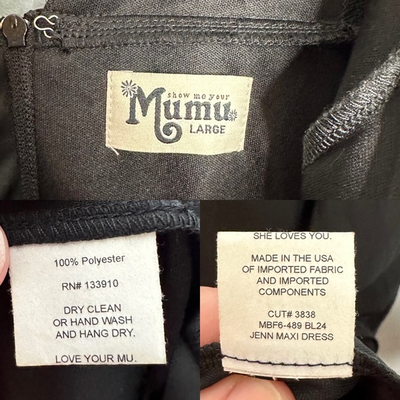 Show Me Your Mumu Jenn Dress Black NEW - Picture 8 of 8